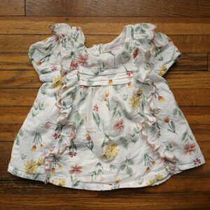 Catherine MaLandrino - Muted Floral White Dress